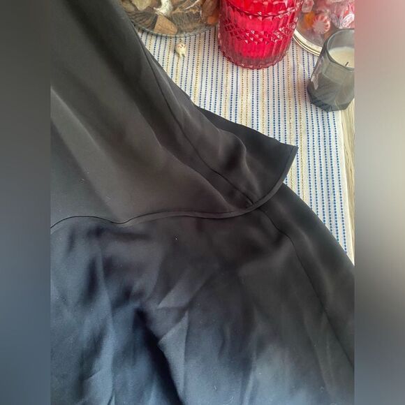 Theory Dress Size 12 100% Silk Black Layered Lined Chiffon Slip Sleeveless - Picture 8 of 10